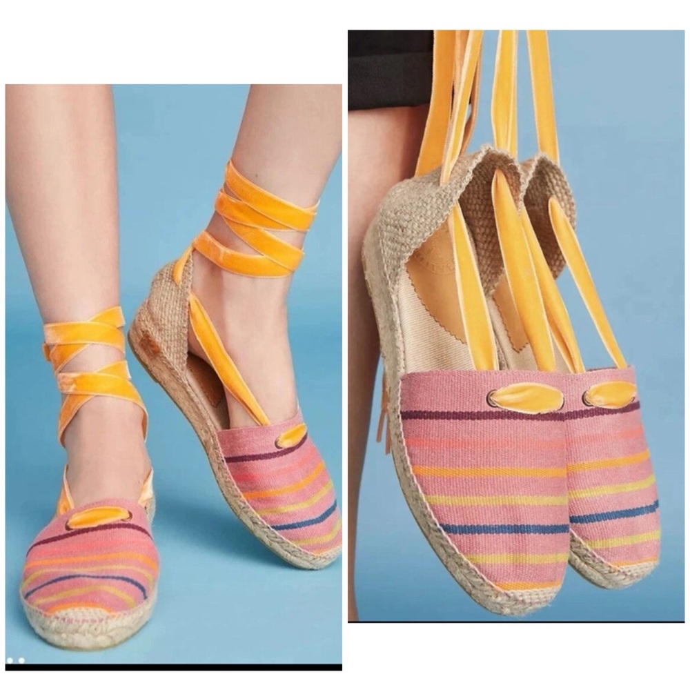 Penelope Chilvers Valencia Woodstock Espadrilles Wedges X Anthropologie Sz EU40
